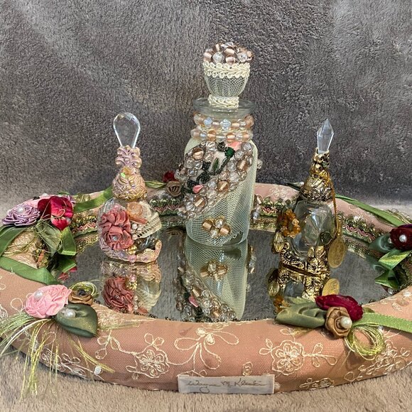 Vintage Wayne M. Kleski Vanity Mirror Wall or Tray Victorian Style - Picture 2 of 8